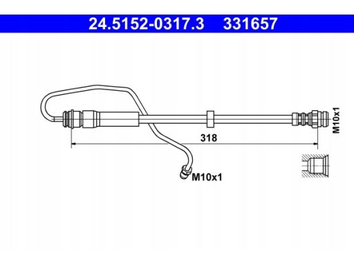 24.5152-0317.3 Przewód Hamulcowy Elastyczny 24.5152-0317.3 Ate