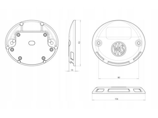 1126 Migające Światło Awaryjne 1126 W151 Waś