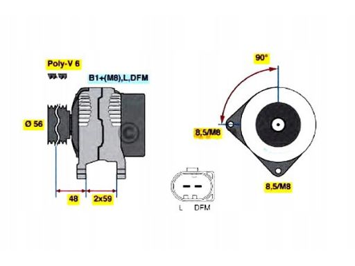 0 986 041 510 Alternator 0 986 041 510 Bosch