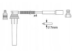 0 986 357 052 Zestaw Przewodów Zapłonowych 0 986 357 052 Bosch