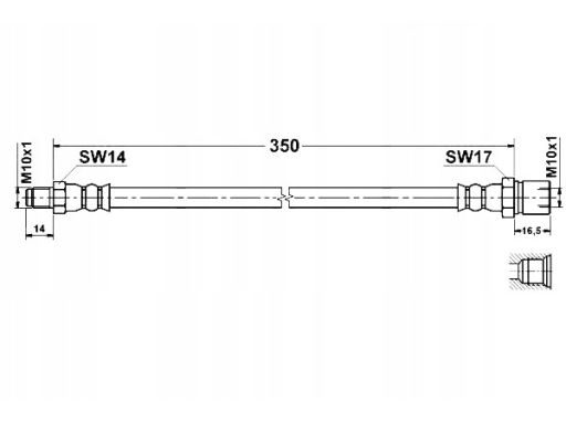 24.5165-0350.3 Przewód Hamulcowy Elastyczny Ate