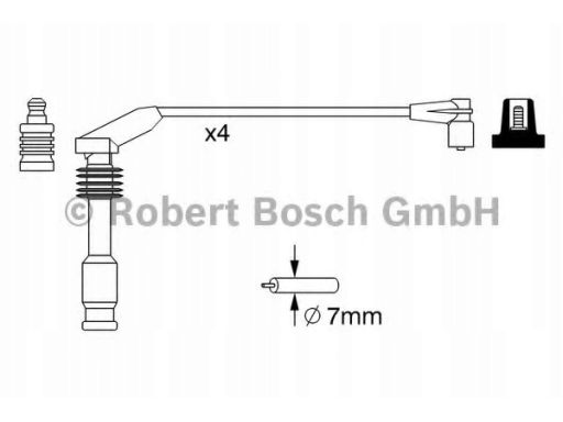 0 986 357 226 Zestaw Przewodów Zapłonowych 0 986 357 226 Bosch