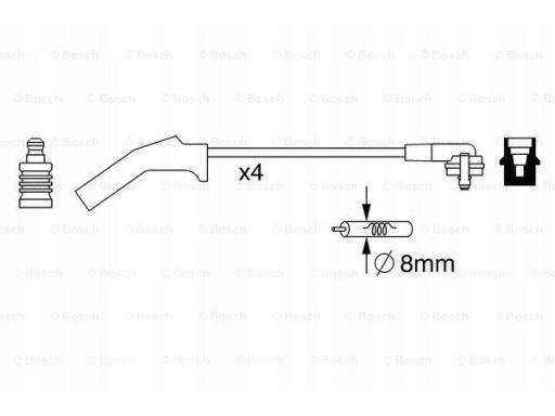 0 986 357 257 Zestaw Przewodów Zapłonowych 0 986 357 257 Bosch