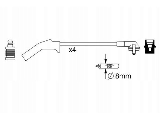 0 986 357 257 Zestaw Przewodów Zapłonowych 0 986 357 257 Bosch