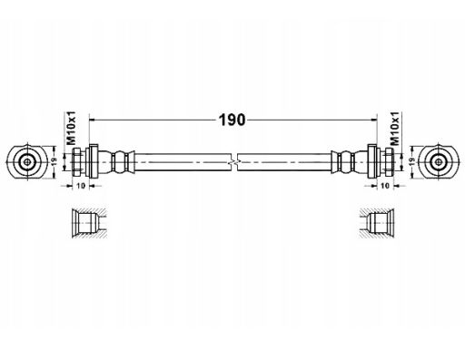 24.5247-0190.3 Przewód Hamulcowy Elastyczny Ate