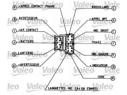 251259 Przełącznik Zespolony Kolumny Kierownicz Valeo