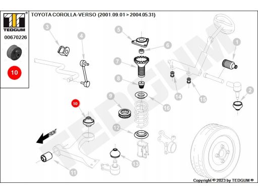 00670226 Silentblock Wahacza Ted-Gum