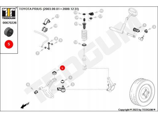 00670226 Silentblock Wahacza Ted-Gum