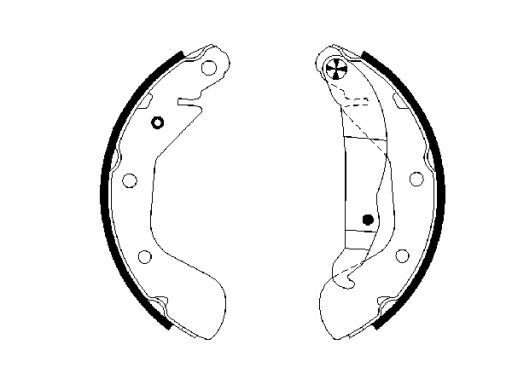 0 986 487 614 Szczęki Hamulcowe Kpl. Bosch
