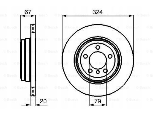 0 986 479 004 Tarcza Hamulcowa Bosch