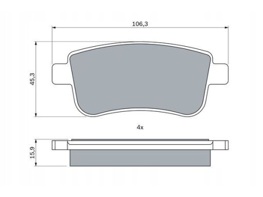 0 986 424 942 Klocek Hamulcowy Kpl. Bosch