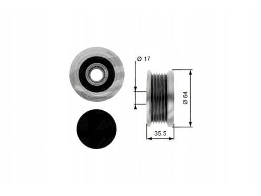Oap7073 Sprzęgło Jednokierunkowe Alternatora Gates