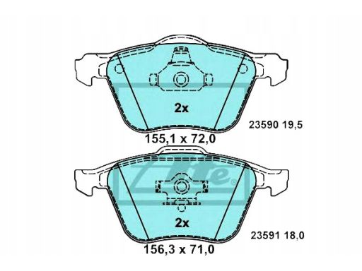 13.0470-7187.2 Klocek Hamulcowy Kpl. Ate