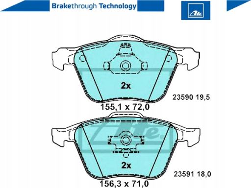 13.0470-7187.2 Klocek Hamulcowy Kpl. Ate
