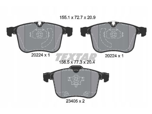 2022401 Klocek Hamulcowy Kpl. Textar