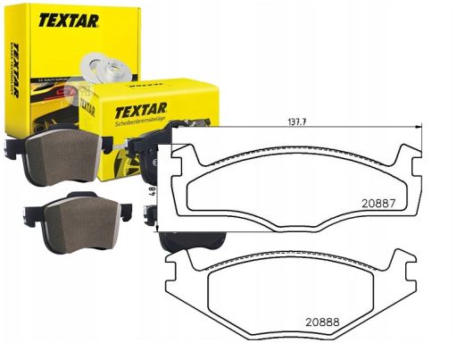 2088710 Klocek Hamulcowy Kpl. Textar