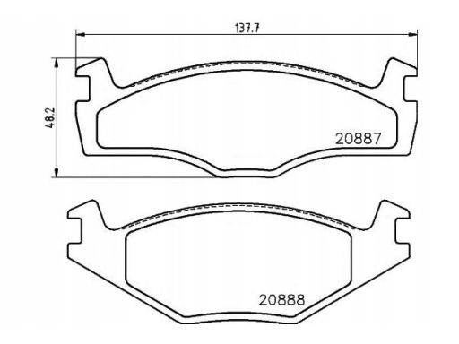 2088710 Klocek Hamulcowy Kpl. Textar