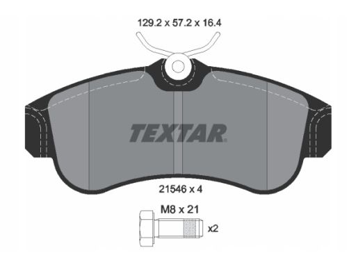 2154601 Klocek Hamulcowy Kpl. Textar