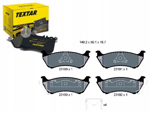 2318902 Klocek Hamulcowy Kpl. Textar