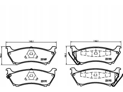 2318902 Klocek Hamulcowy Kpl. Textar