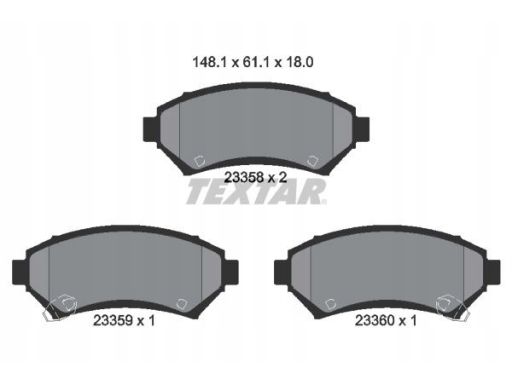 2335801 Klocek Hamulcowy Kpl. Textar