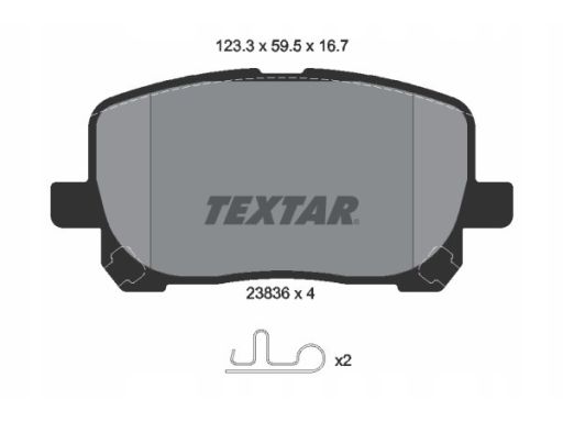 2383601 Klocek Hamulcowy Kpl. Textar