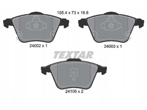 2400201 Klocek Hamulcowy Kpl. Textar