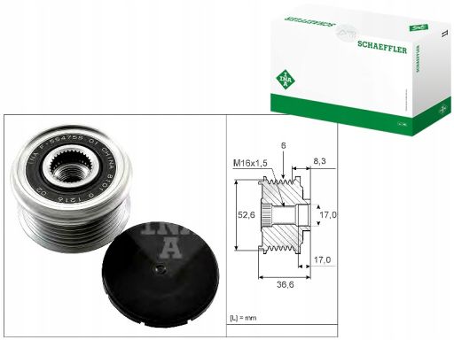 535 0137 10 Sprzęgło Jednokierunkowe Alternatora Ina