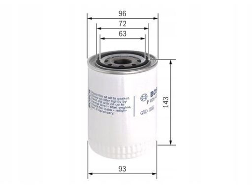 F 026 407 121 Filtr Oleju Bosch