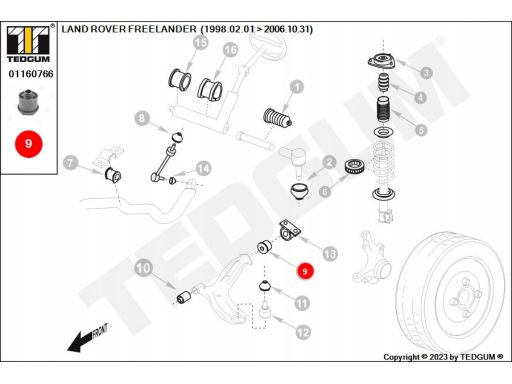 01160766 Silentblock Wahacza Ted-Gum