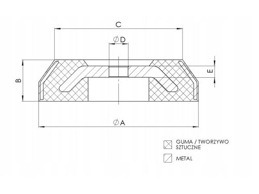 Ted53916 Górne Mocowanie Amortyzatora Ted-Gum