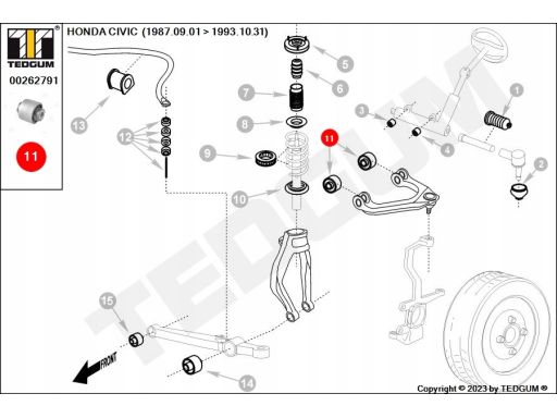 00262791 Silentblock Wahacza Ted-Gum
