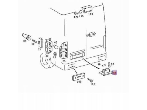 Oświetlenie Lampka tablicy Mercedes Sprinter W909 A901 820 0156