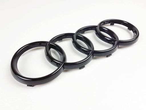 Czarny Emblemat na Grill Audi A4 A6 A7 A8 Q3 Q5 Q8