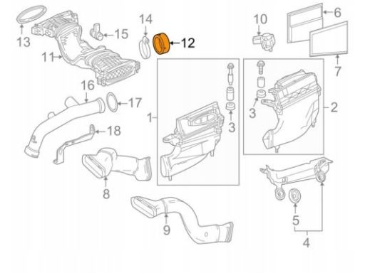 Uszczelka oring turbo dolot Mercedes OM642
