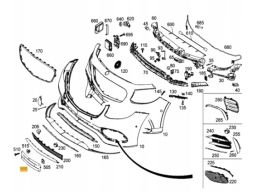 Podkładka pod Tablica Rejestracyjna Mercedes W213