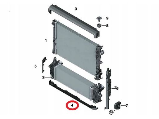Osłona Mocowanie Dolne chłodnicy BMW X3 G01 G08