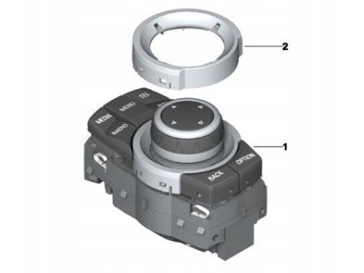Chromowany pierścień kontrolera nawigacji BMW E90