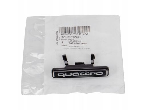 Emblemat Znaczek na Grill Audi Q5 8R 8R0853736C2ZZ