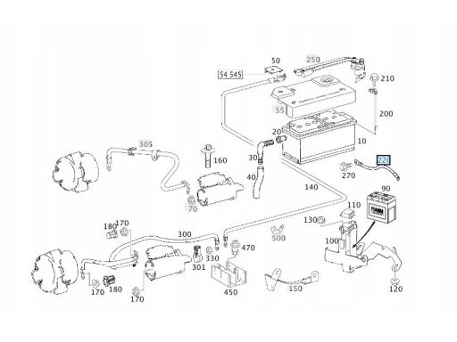 Przewód Masy Uziemiający Mercedes OE W119 W129 W202 W208 W210 W211 W46