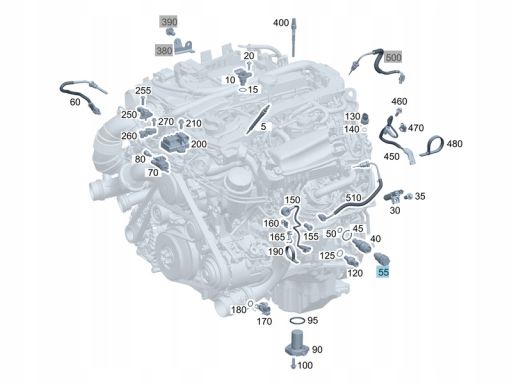 Korek Czujnika Ciśnienia Oleju Mercedes OE OM651 A0019905317