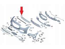Wspornik Ślizg Mocowanie Zderzaka Przód Mercedes W206 C Klasa A2068853