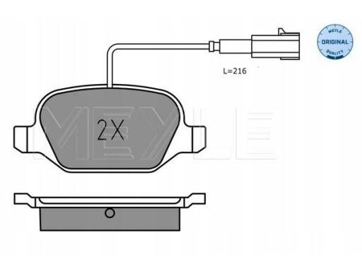 025 252 3717 Klocek Hamulcowy Kpl. Tył , Pasuje Do: Alfa Romeo Mito, F