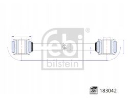 Fe183042 Łącznik Drążka Stabilizatora Tył L/P 212Mm Pasuje Do: Mercede