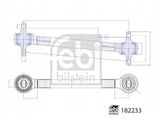 Fe182233 Drążek Reakcyjny Tył L/P (L-610Mm) Pasuje Do: Iveco Eurotrakk