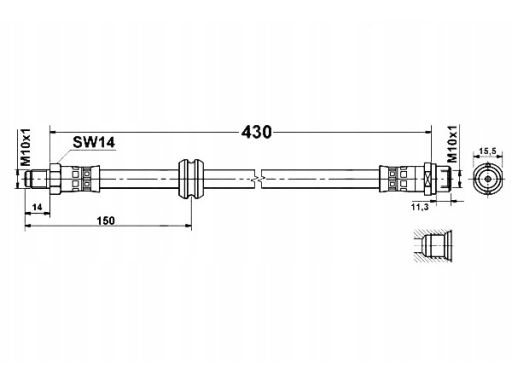 24.5103-0430.3 Przewód Hamulcowy Elastyczny Ate