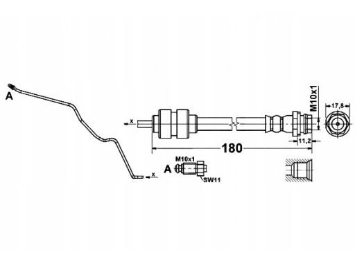 24.1294-0011.3 Przewód Hamulcowy Elastyczny Ate