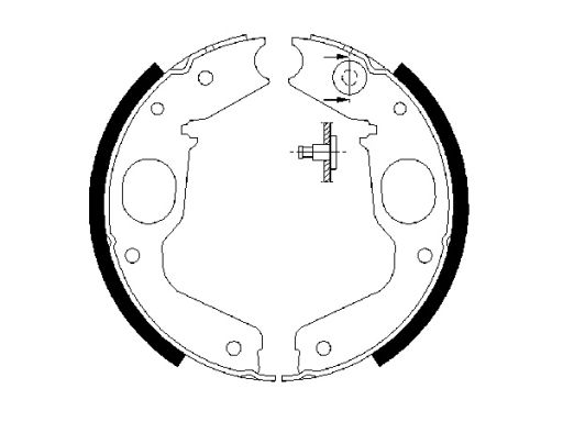 0 986 487 719 Szczęki Hamulca Postojowego Kpl. Bosch