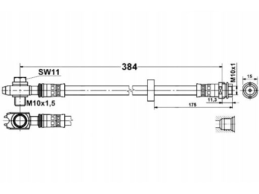 24.5147-0385.3 Przewód Hamulcowy Elastyczny Ate