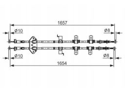 1 987 482 896 Linka Hamulca Postojowego Bosch